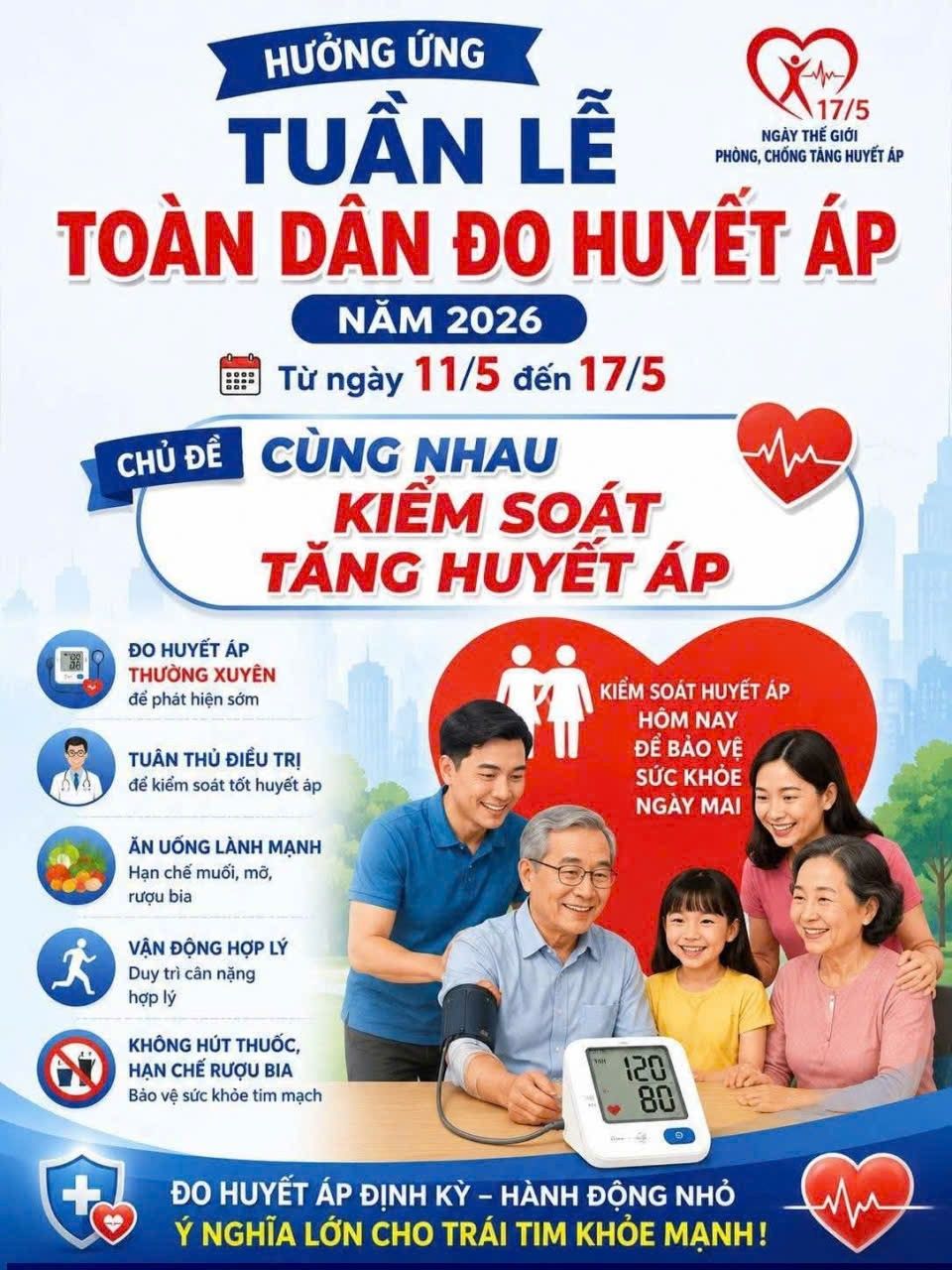 Hưởng ứng Ngày Thế giới phòng, chống Tăng huyết áp 17/5